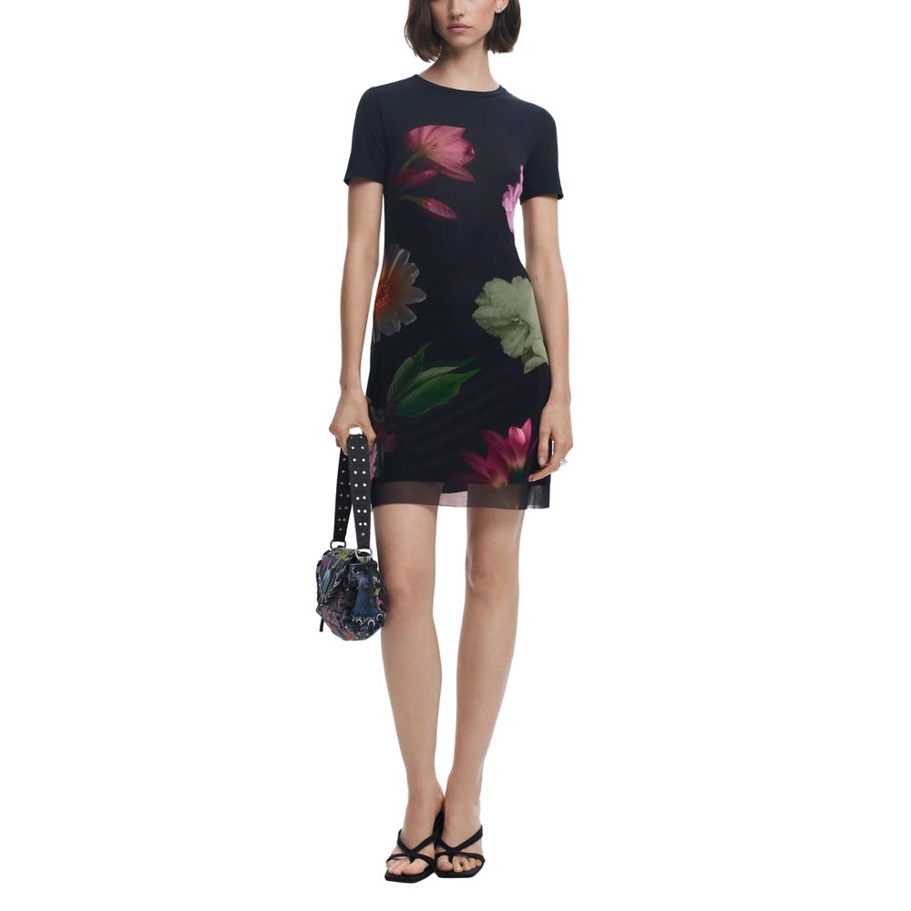 Black Polyester Short