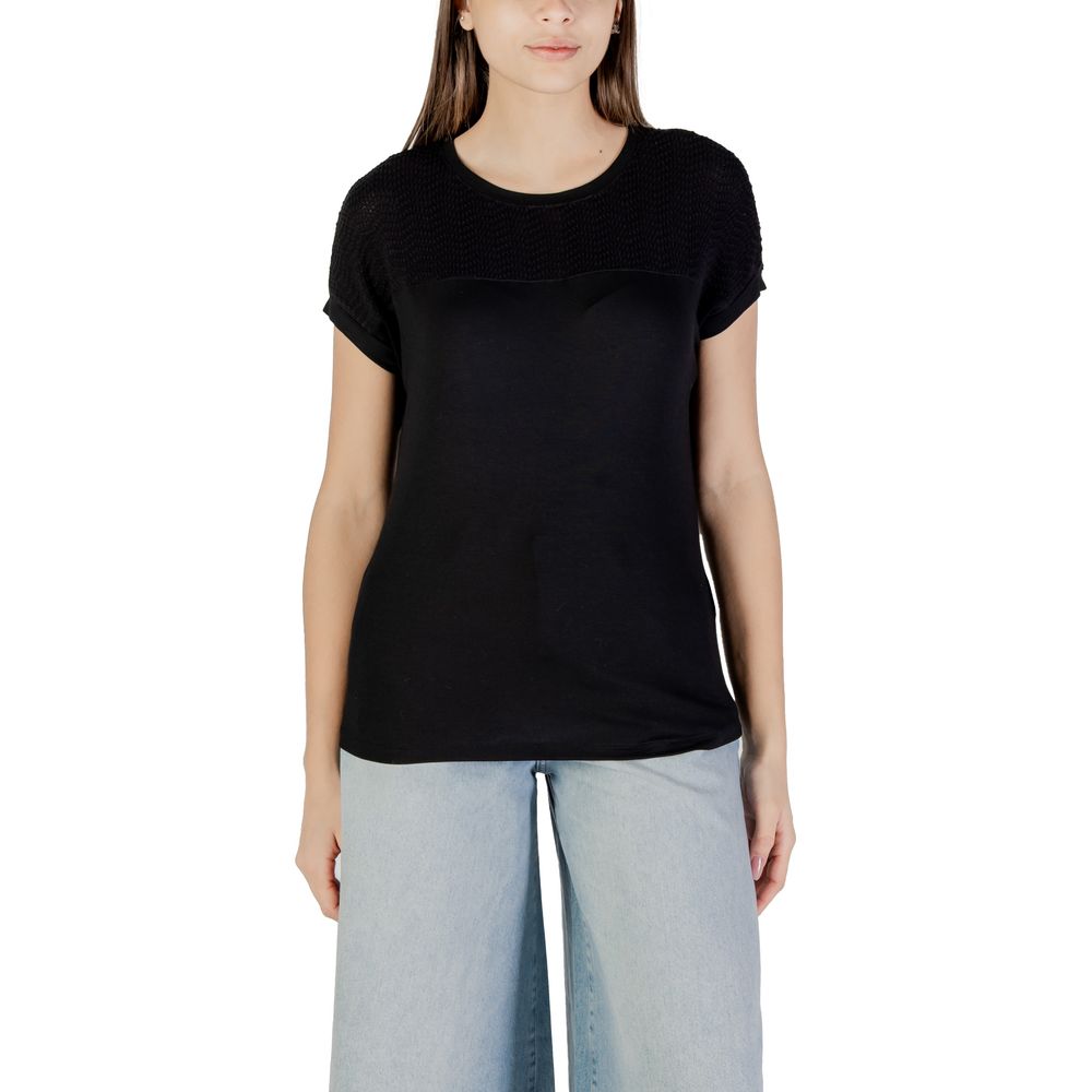 Black Viscose T-Shirt
