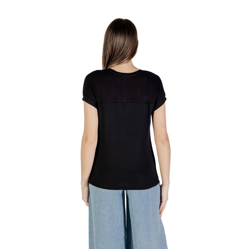 Black Viscose T-Shirt