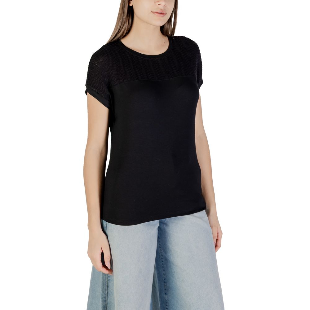 Black Viscose T-Shirt