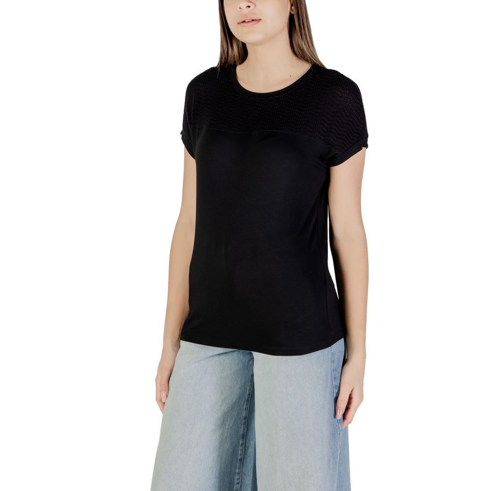 Black Viscose T-Shirt