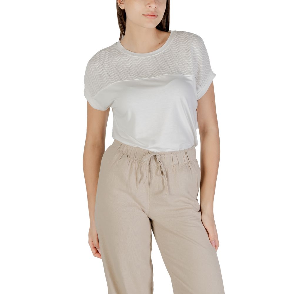 White Viscose T-Shirt