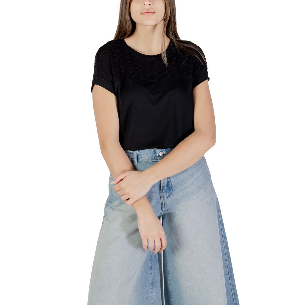 Black Viscose T-Shirt