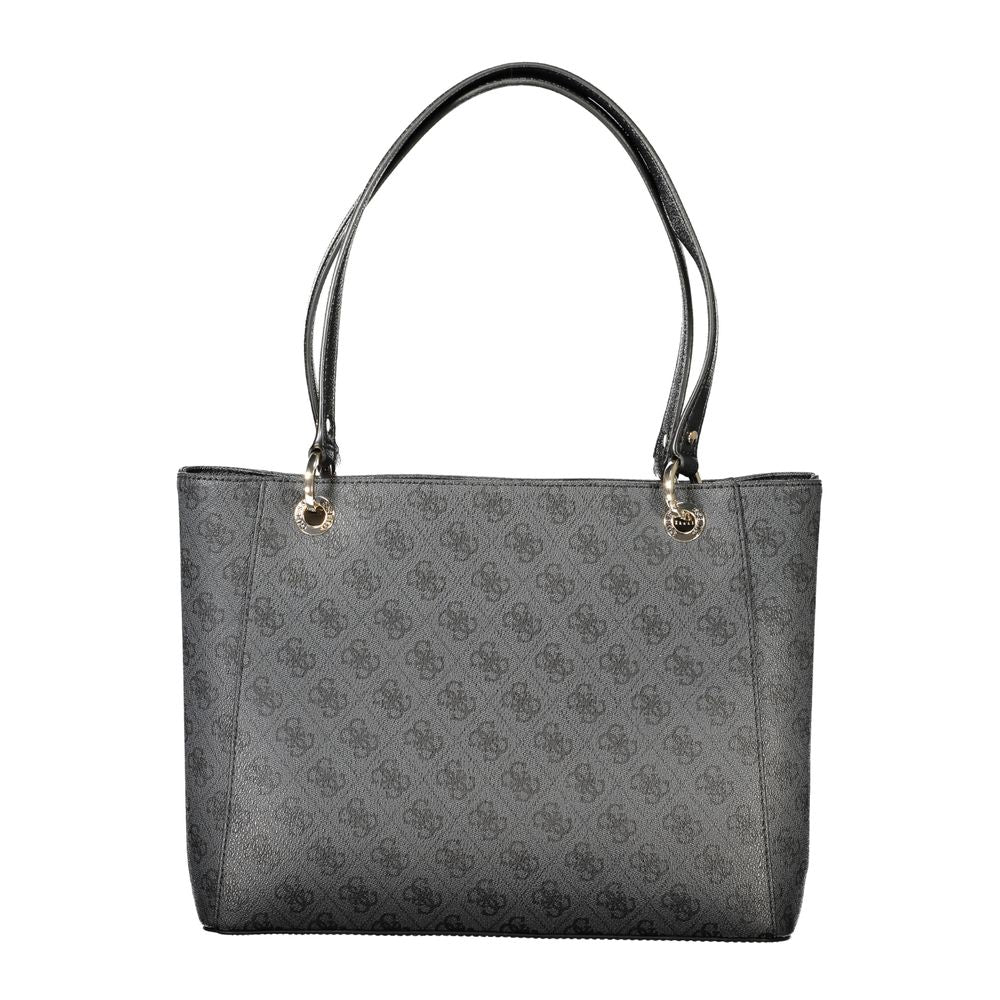 Black Polyethylene Women Handbag
