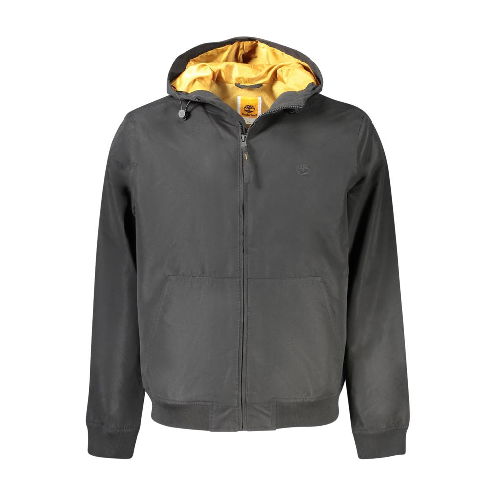 Black Polyester Men's Jacket