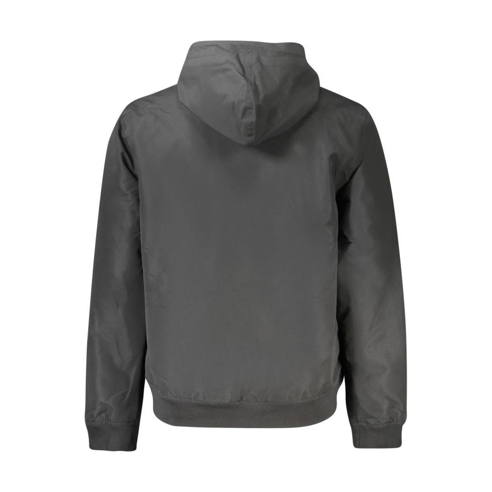 Black Polyester Men's Jacket