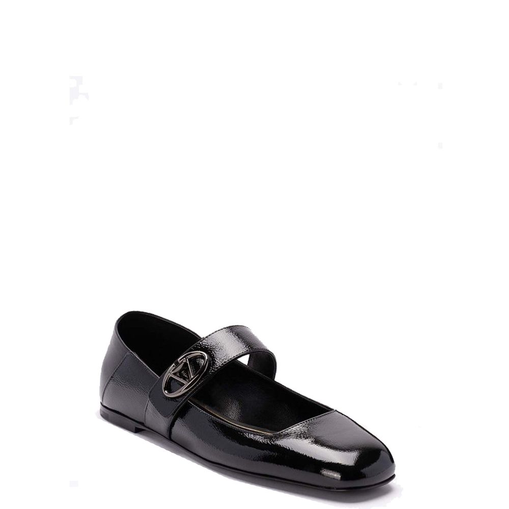 Leather Locker Ballerina Flats