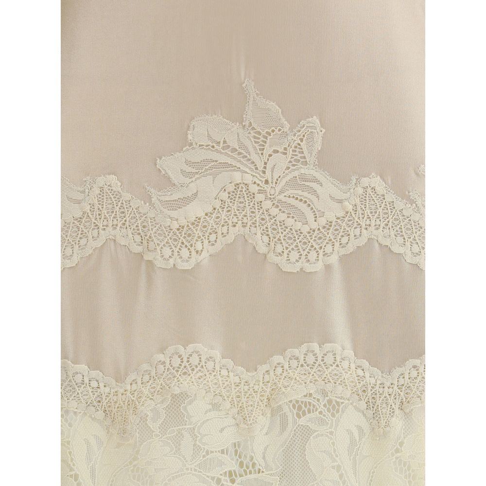 Laced ivory long Dress