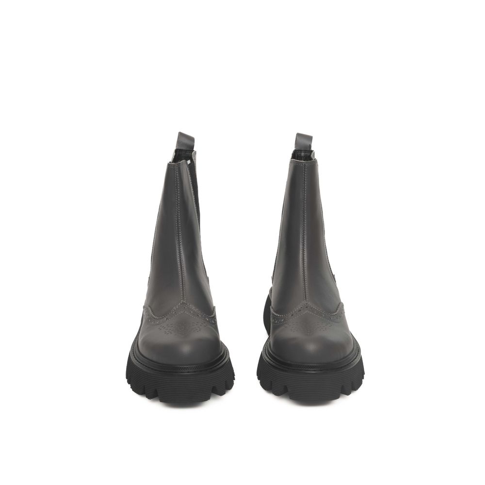 Gray Cowhide Boot