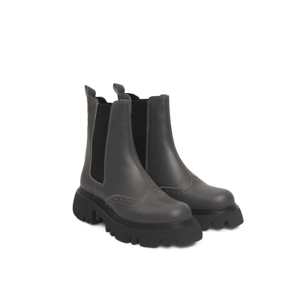 Gray Cowhide Boot