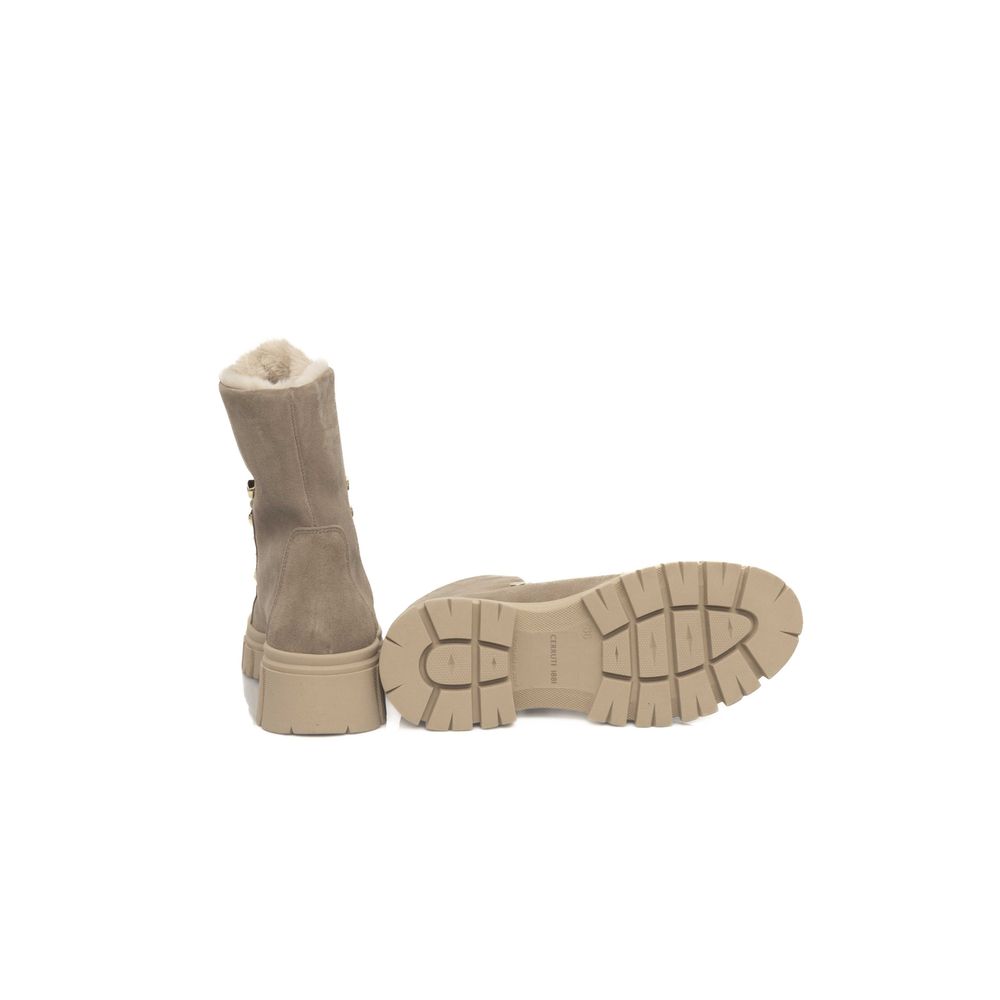 Beige Cowhide Boot