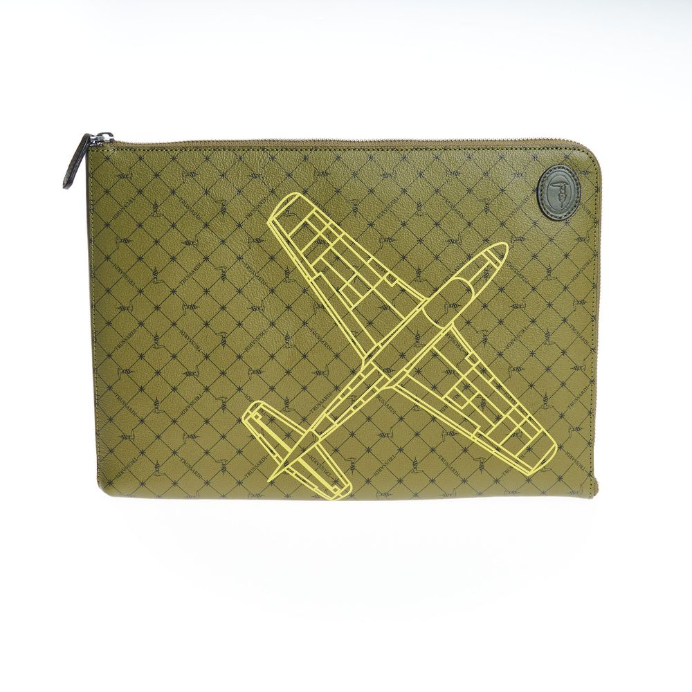 Green Leather Clutch Bag