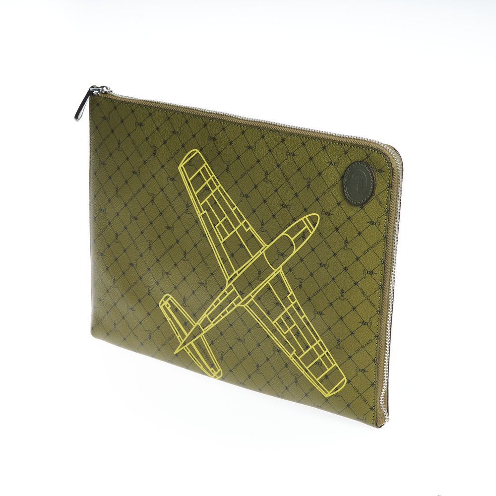 Green Leather Clutch Bag