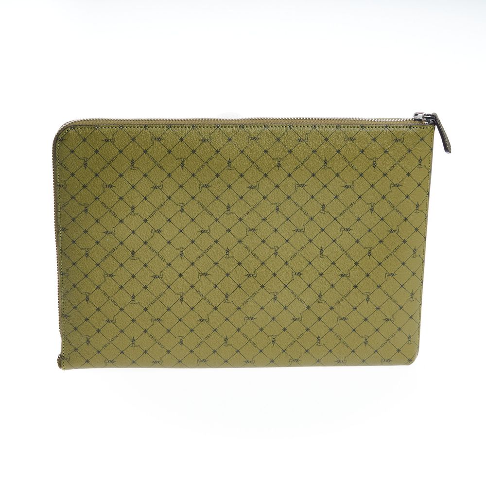 Green Leather Clutch Bag