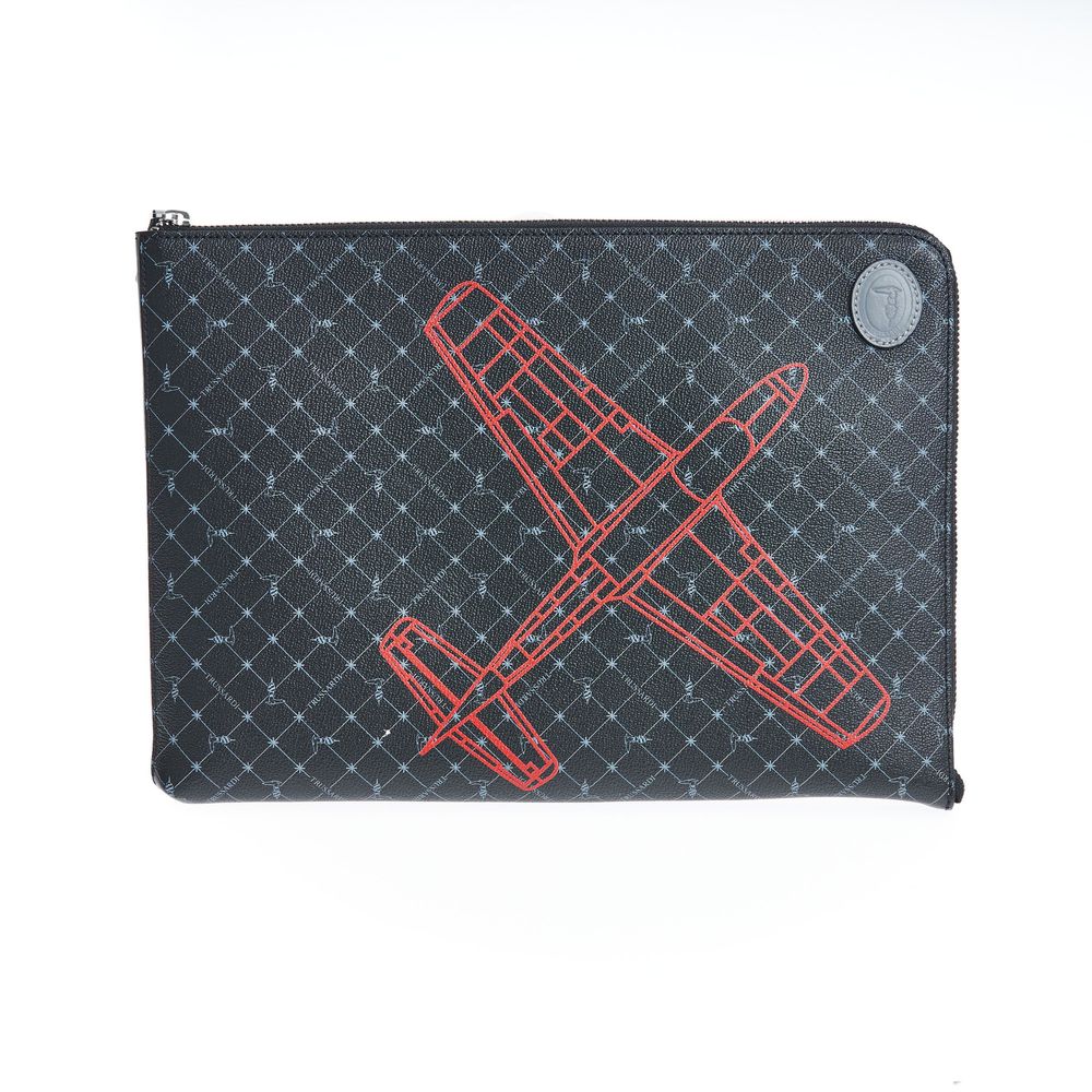 Black Leather Clutch Bag