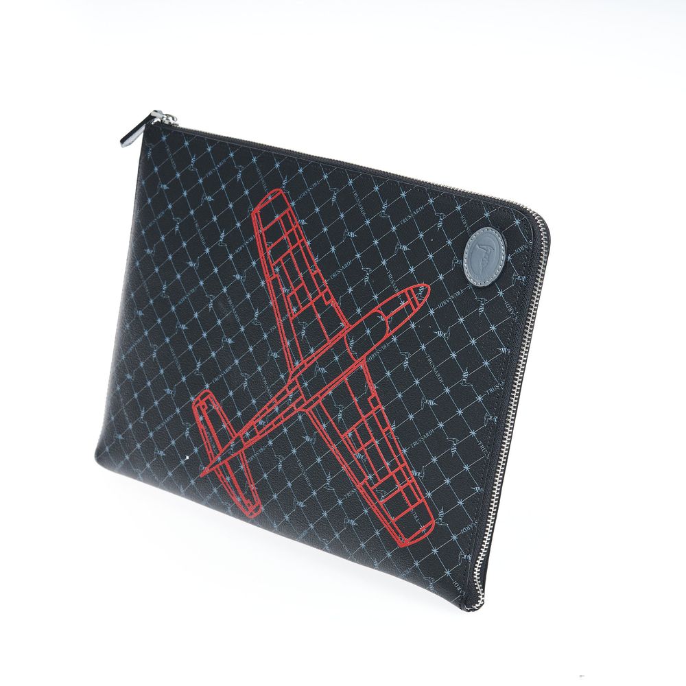 Black Leather Clutch Bag