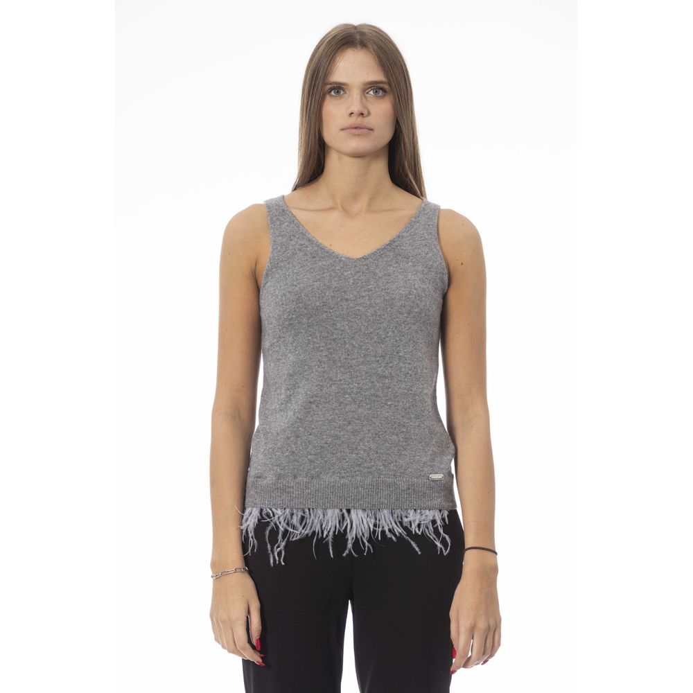 Gray Wool Tank Top
