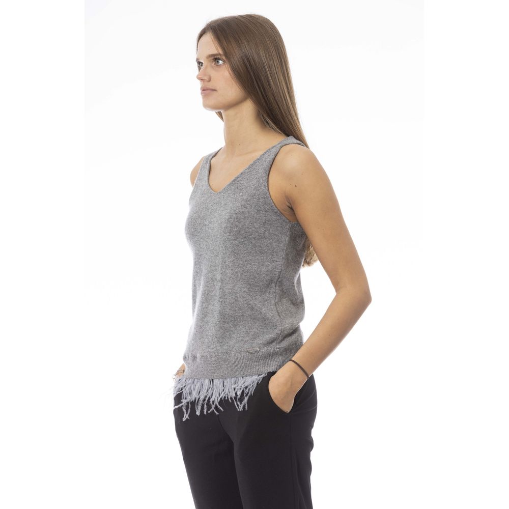 Gray Wool Tank Top