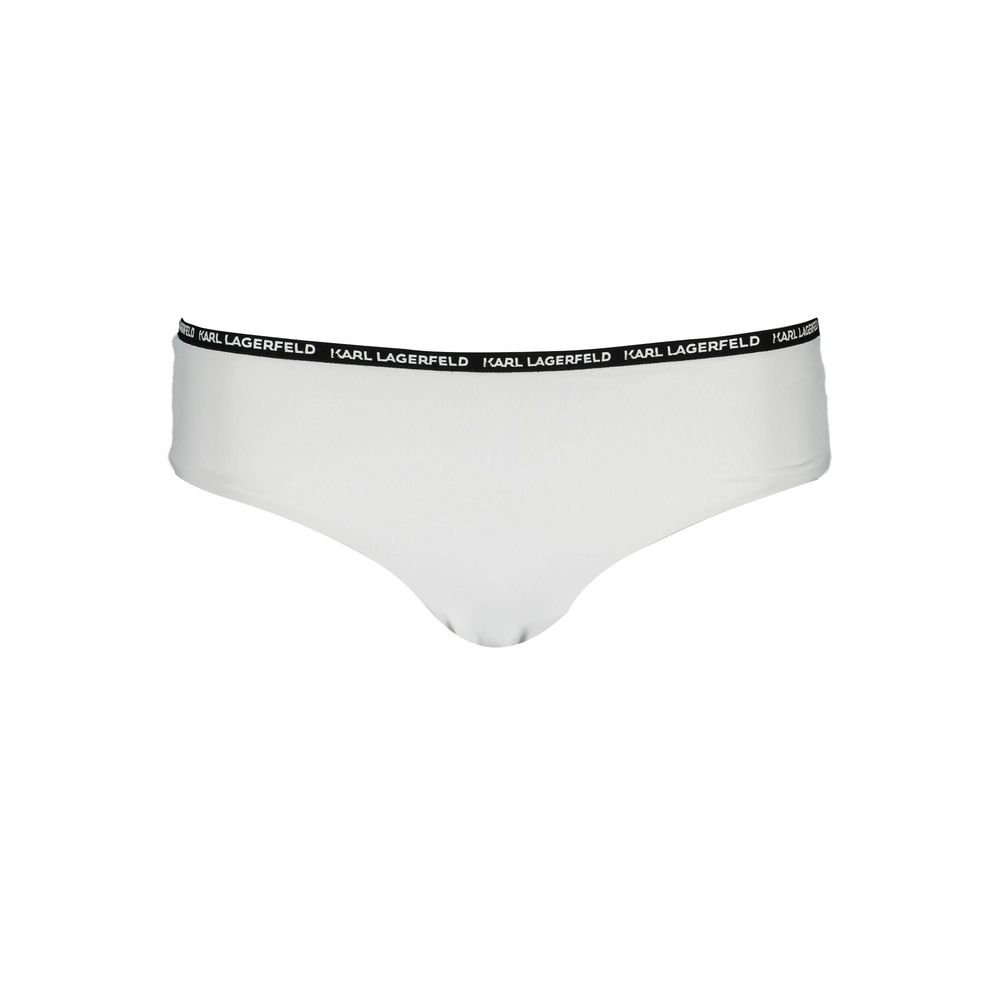 White Elastane Swimwear