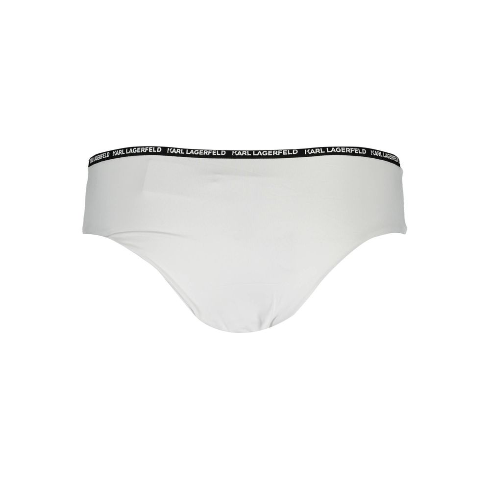 White Elastane Swimwear