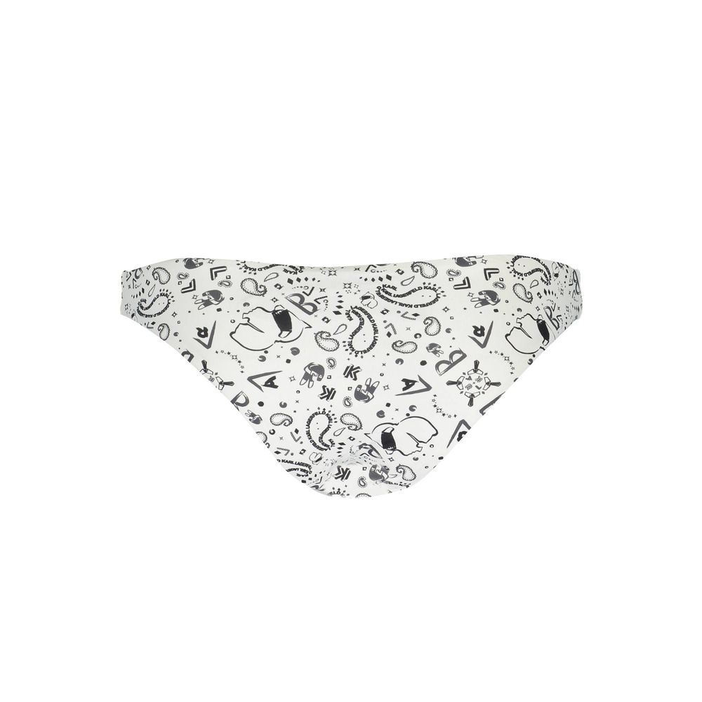 White Elastane Swimwear