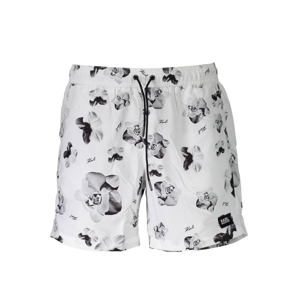 White Polyester Swimwear