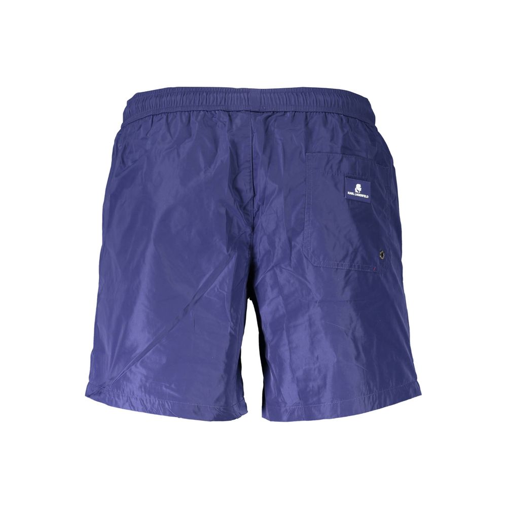 Blue Polyester Swimwear