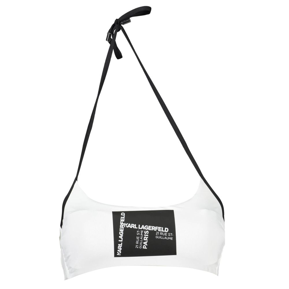 White Elastane Swimwear