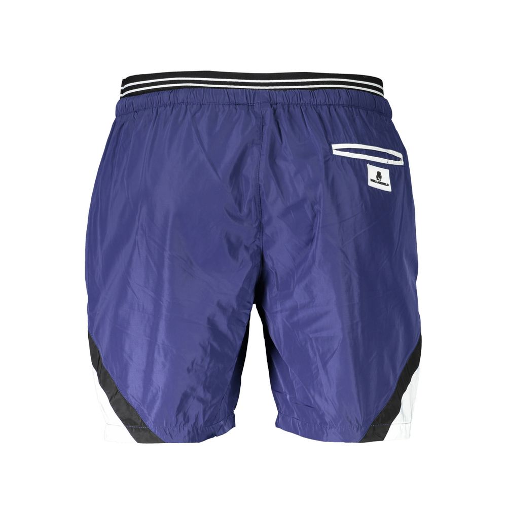 Blue Polyester Swimwear