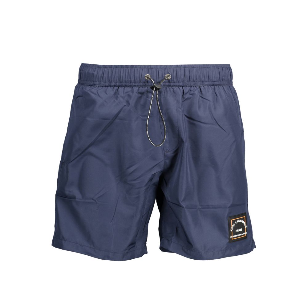 Blue Polyester Swimwear