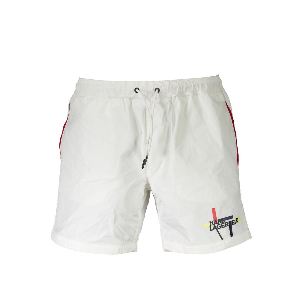 White Polyester Swimwear