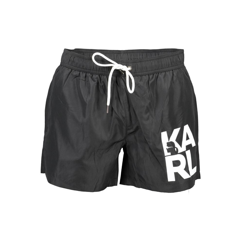Black Polyester Swimwear