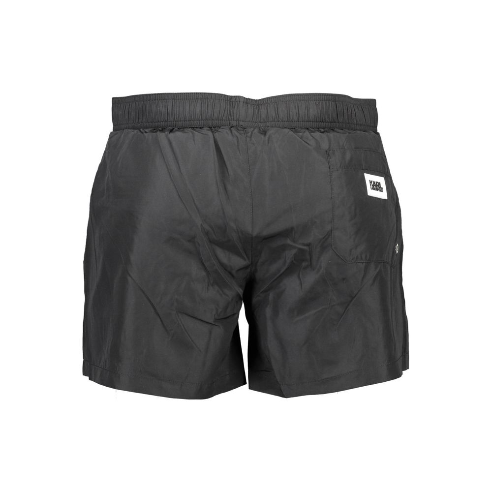Black Polyester Swimwear