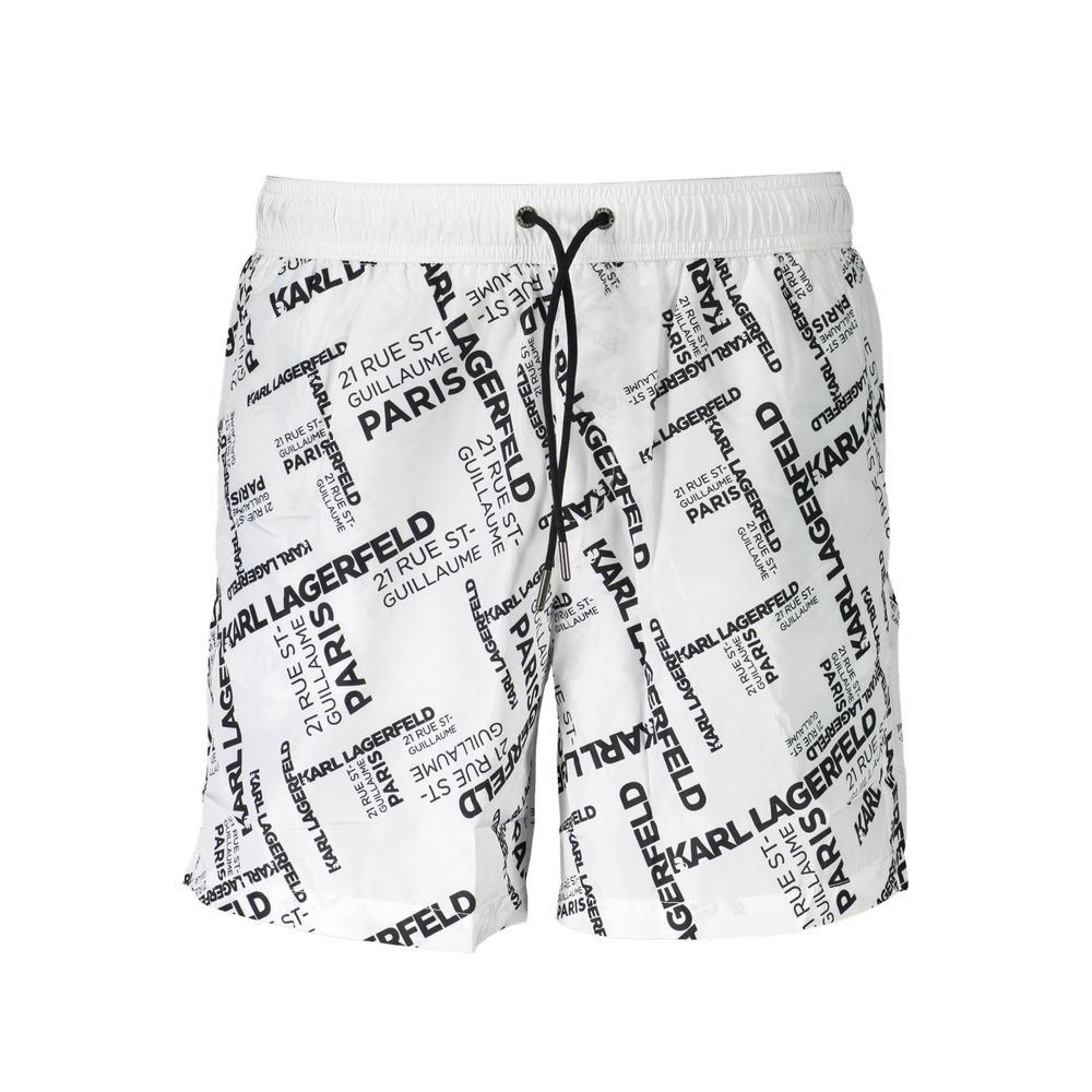 White Polyester Swimwear