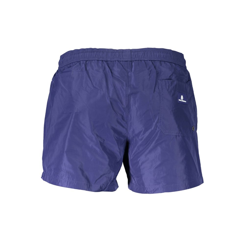 Blue Polyester Swimwear