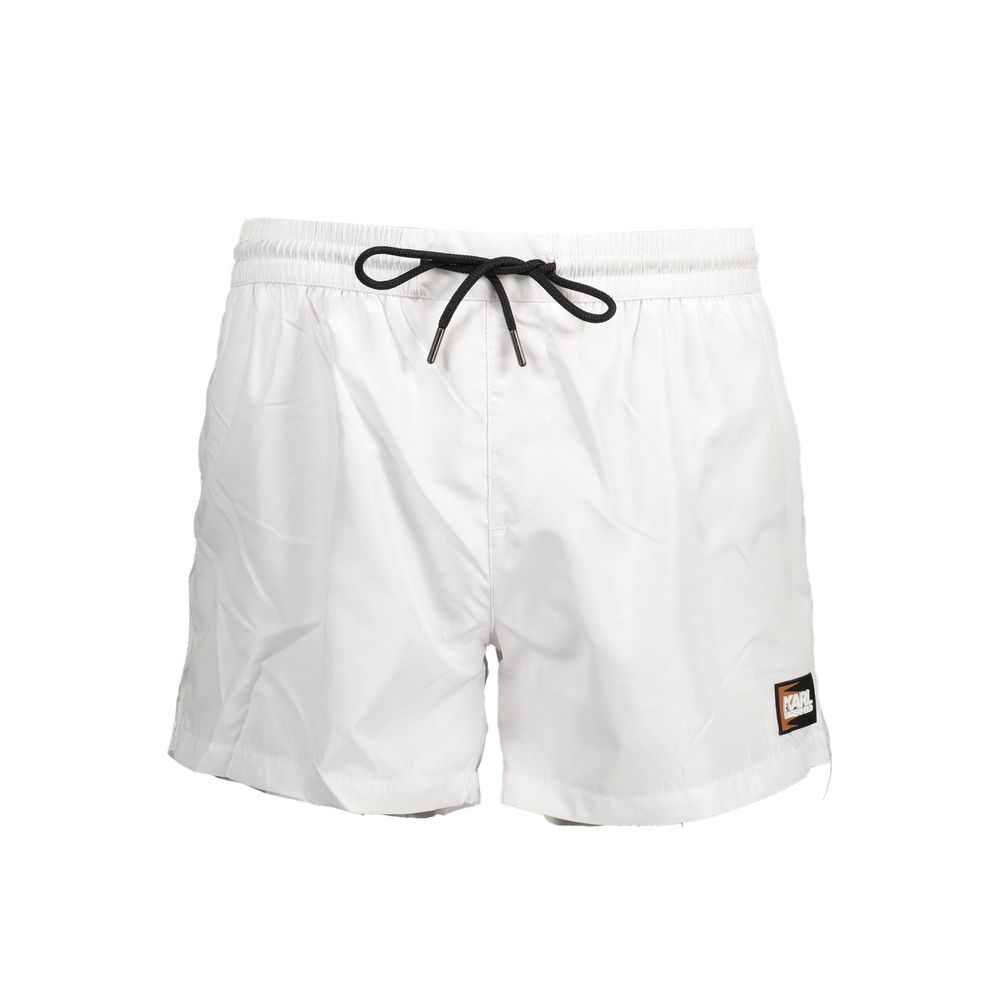 White Polyester Swimwear