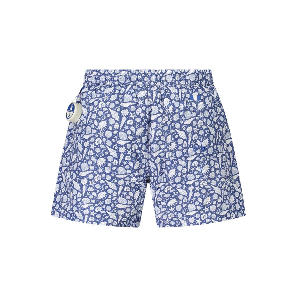 Blue Polyester Swimwear