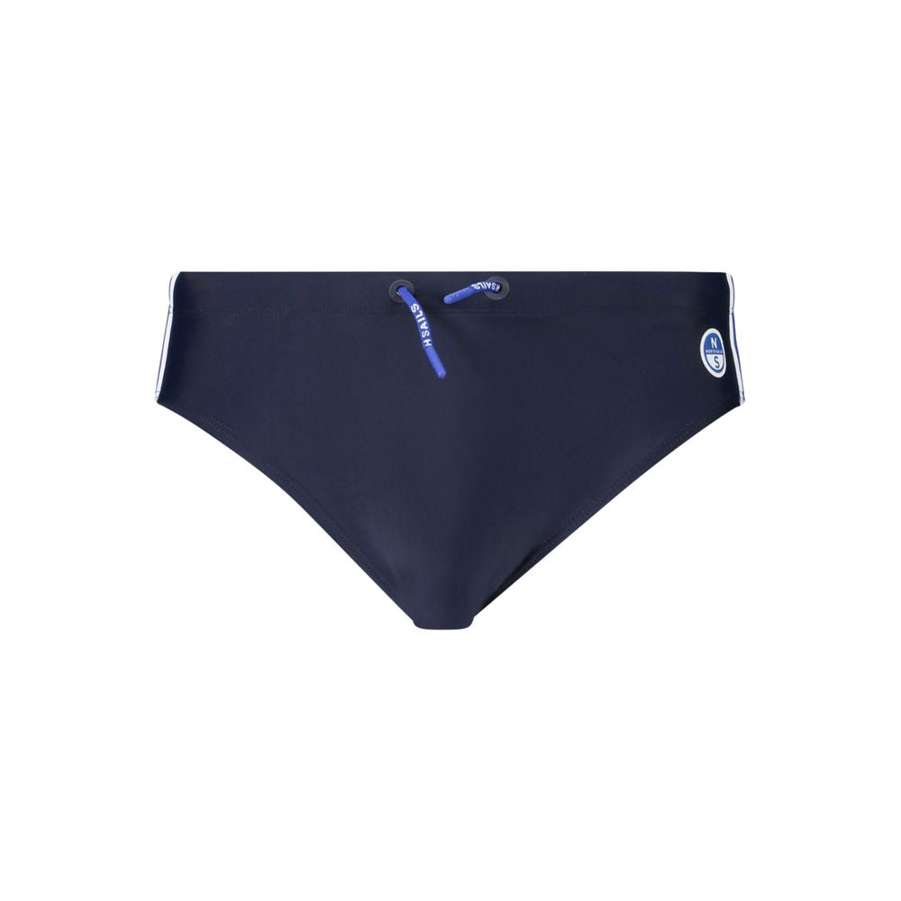 Blue Elastane Swimwear