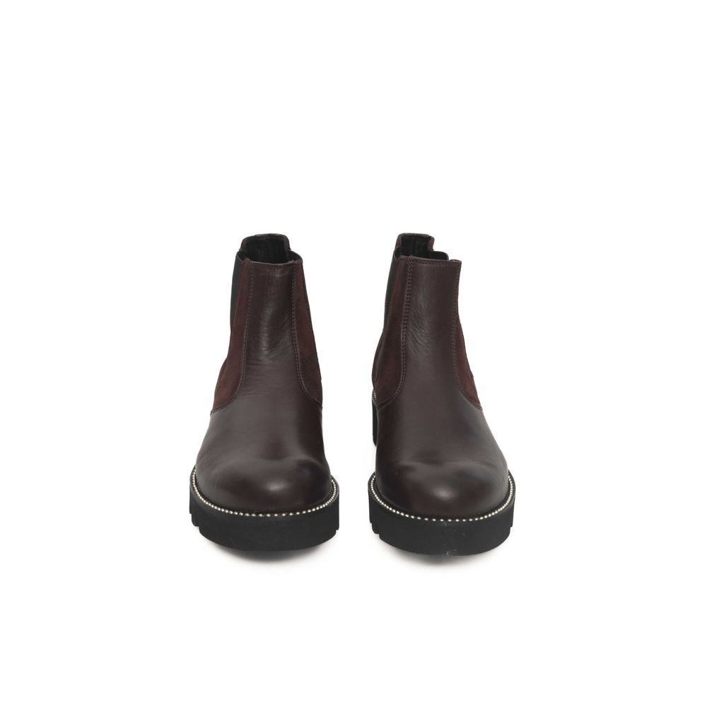 Burgundy Cowhide Women Boot
