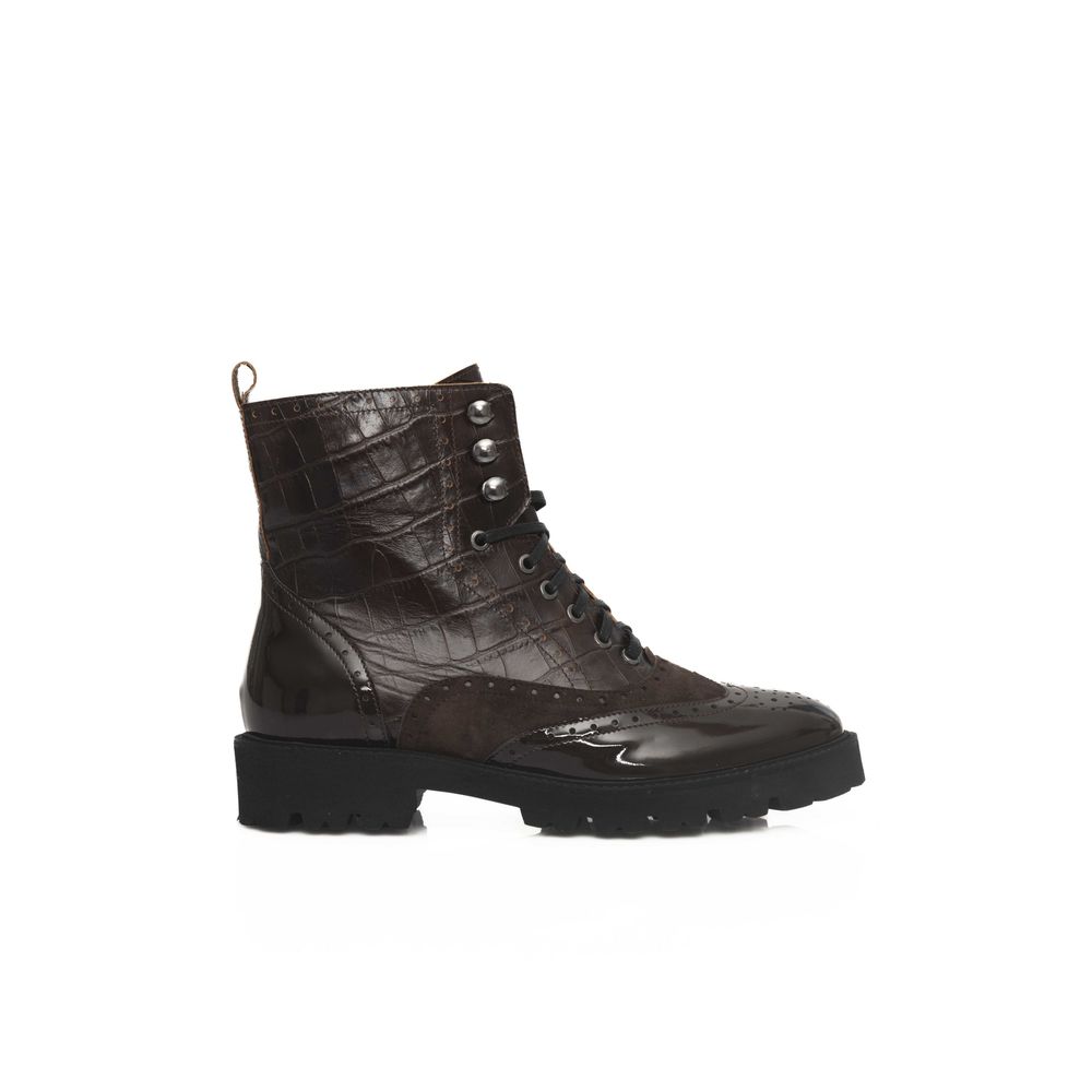 Brown Cowhide Women Boot