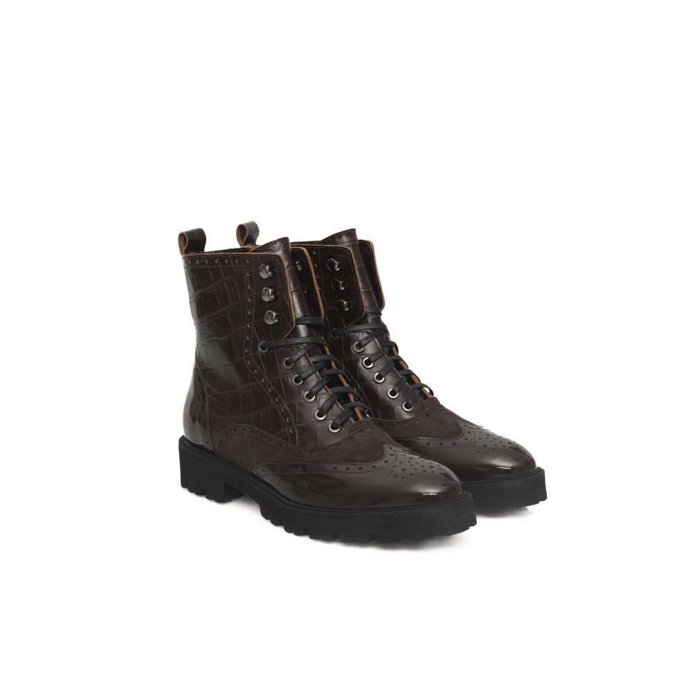 Brown Cowhide Women Boot