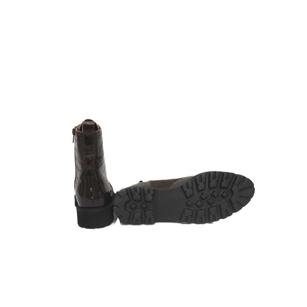 Brown Cowhide Women Boot