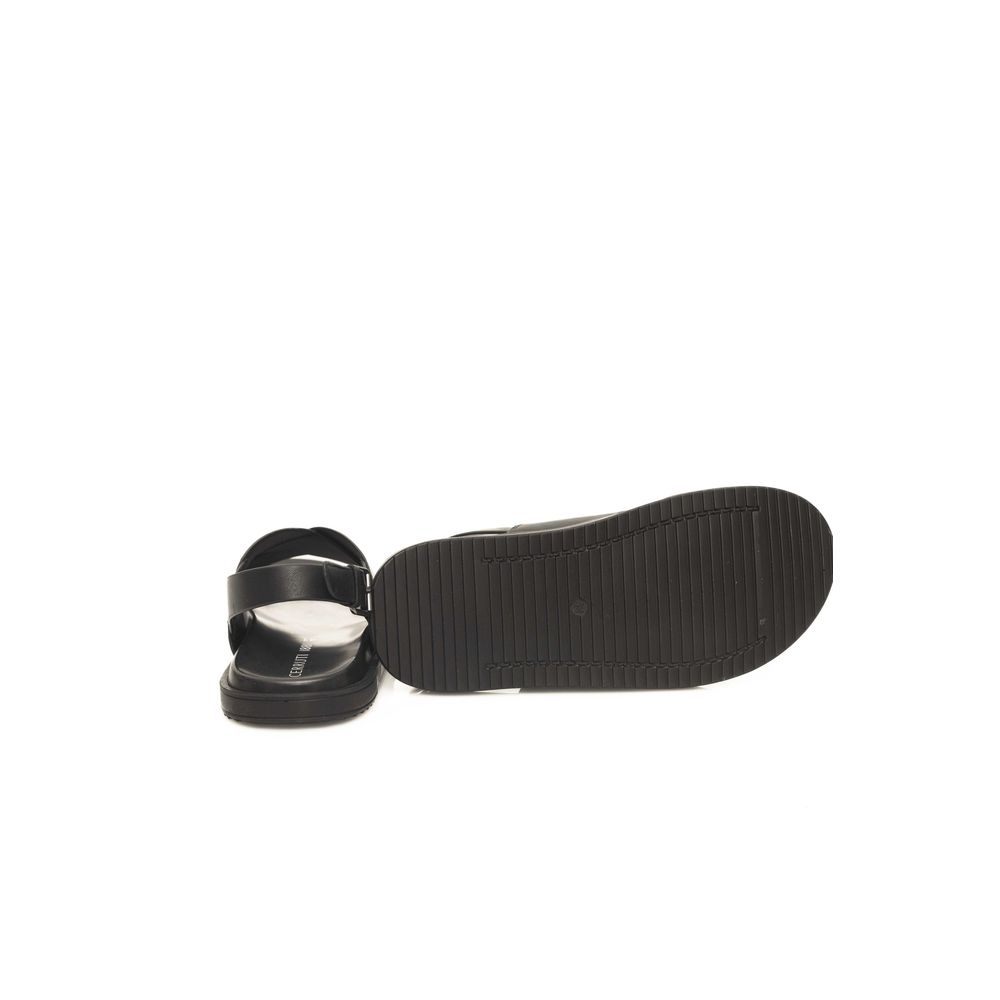 Black Cowhide Sandal