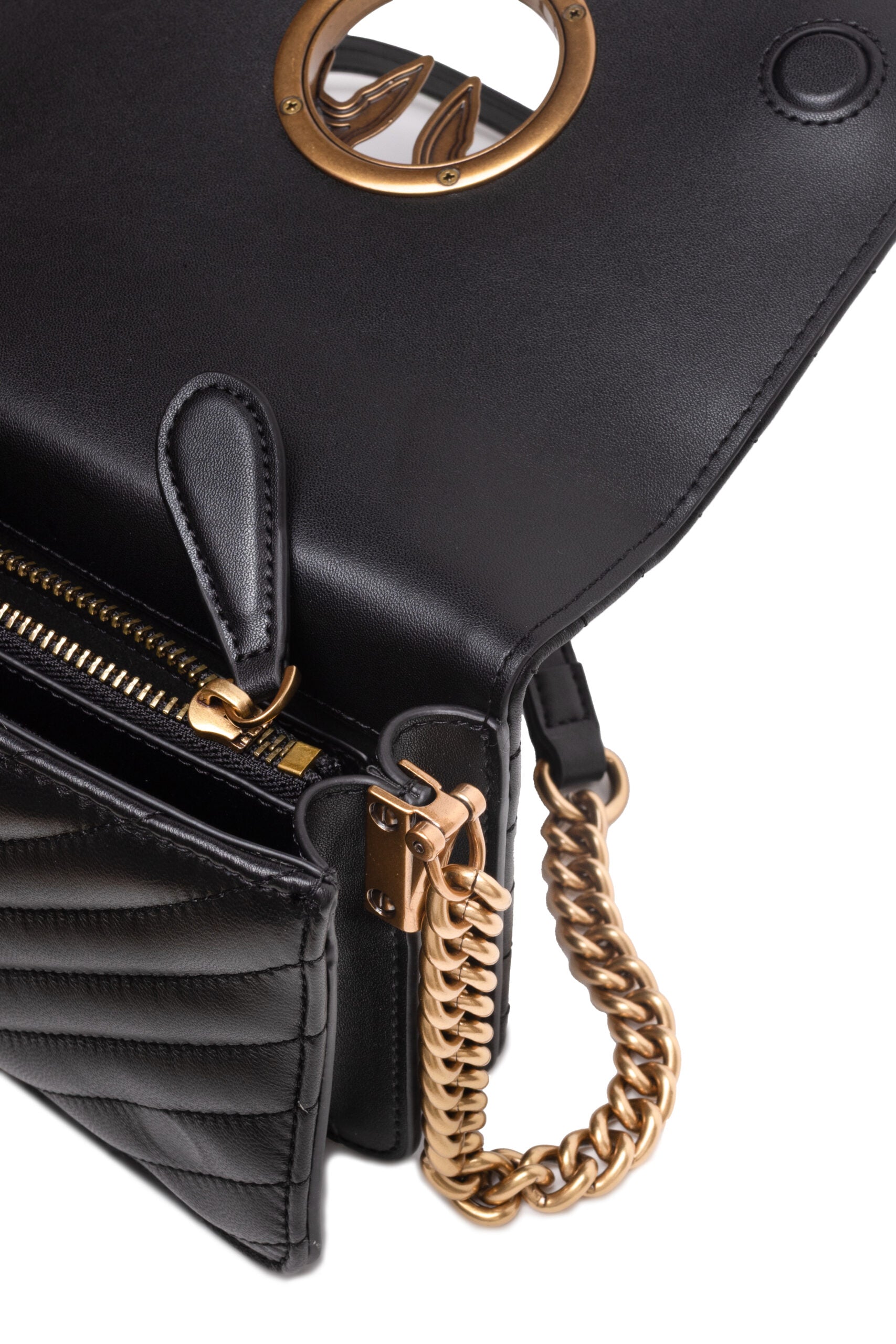 Black Love Click Mini Sheep nappa Chevron