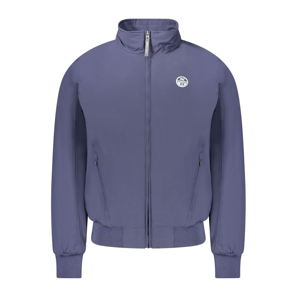 Blue Polyester Jackets & Coat