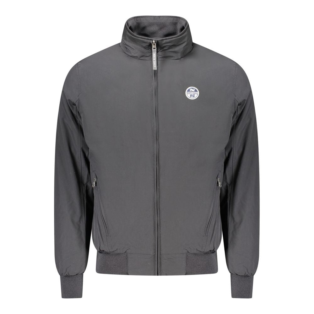 Black Polyester Jackets & Coat