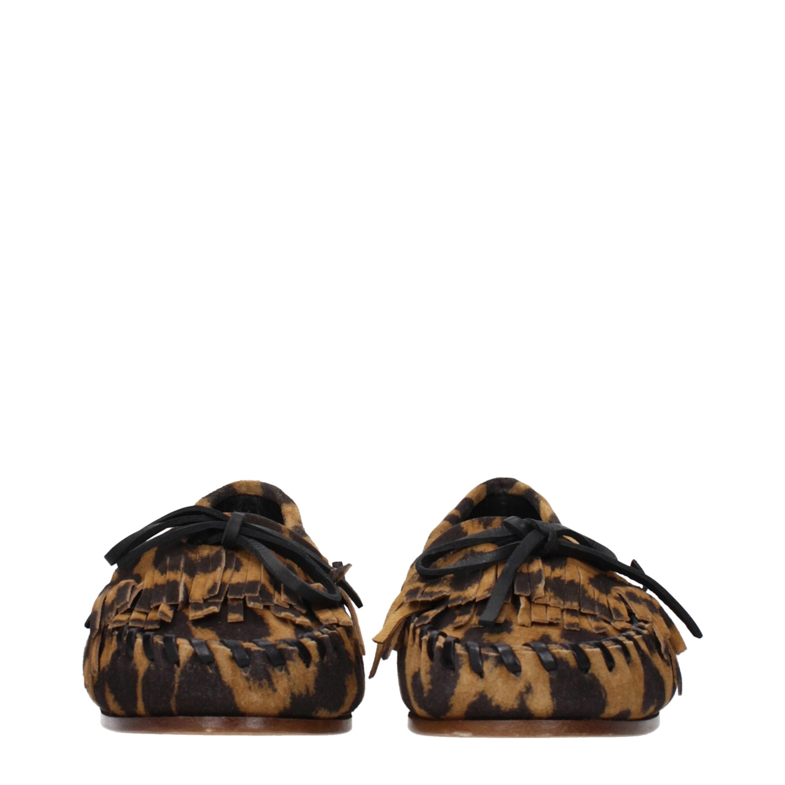 Brown Leather Slip-On Loafers