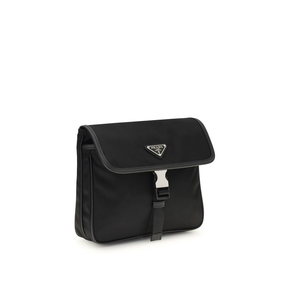 Re-Nylon and saffiano Shoulder Bag