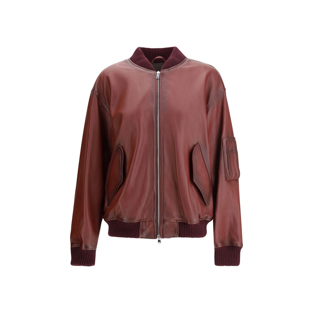 Leather bomber Jacket