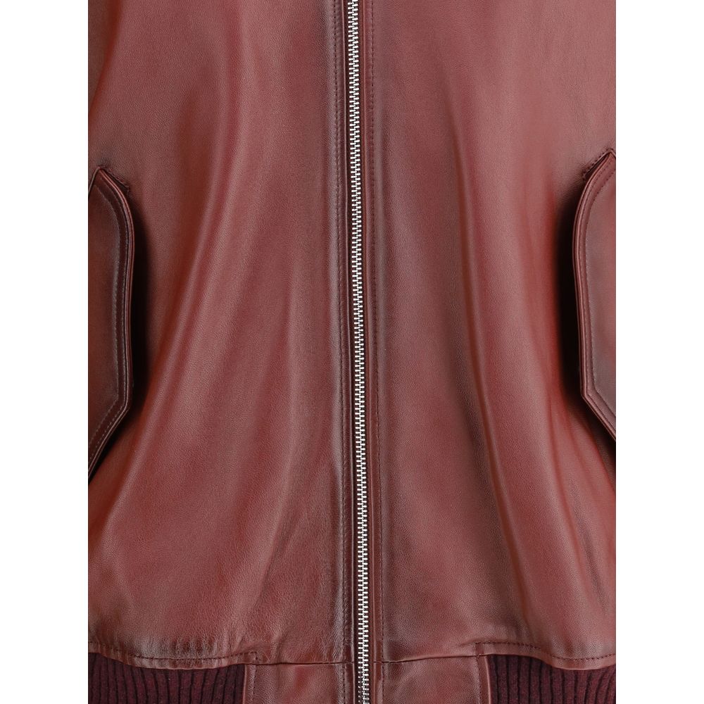 Leather bomber Jacket